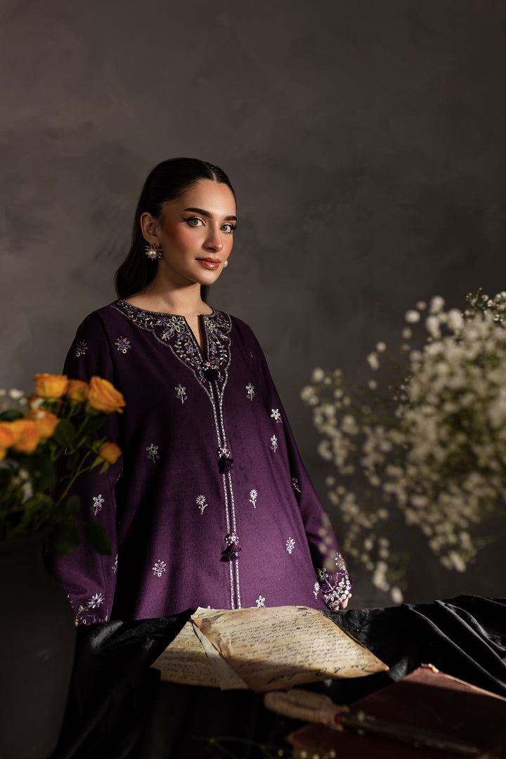 Orchid 2Pc - Embroidered Karandi dress - BATIK