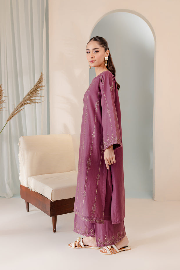 Bleu 2Pc - Embroidered Khaddar Dress - BATIK