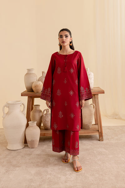 Monaco 2Pc - Embroidered Lawn Dress - BATIK