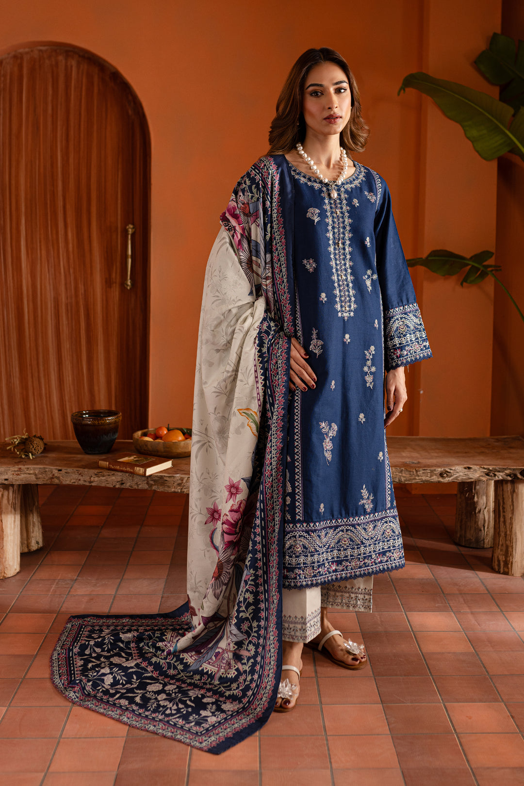 Sahil 3Pc- Embroidered Khaddar Dress - BATIK