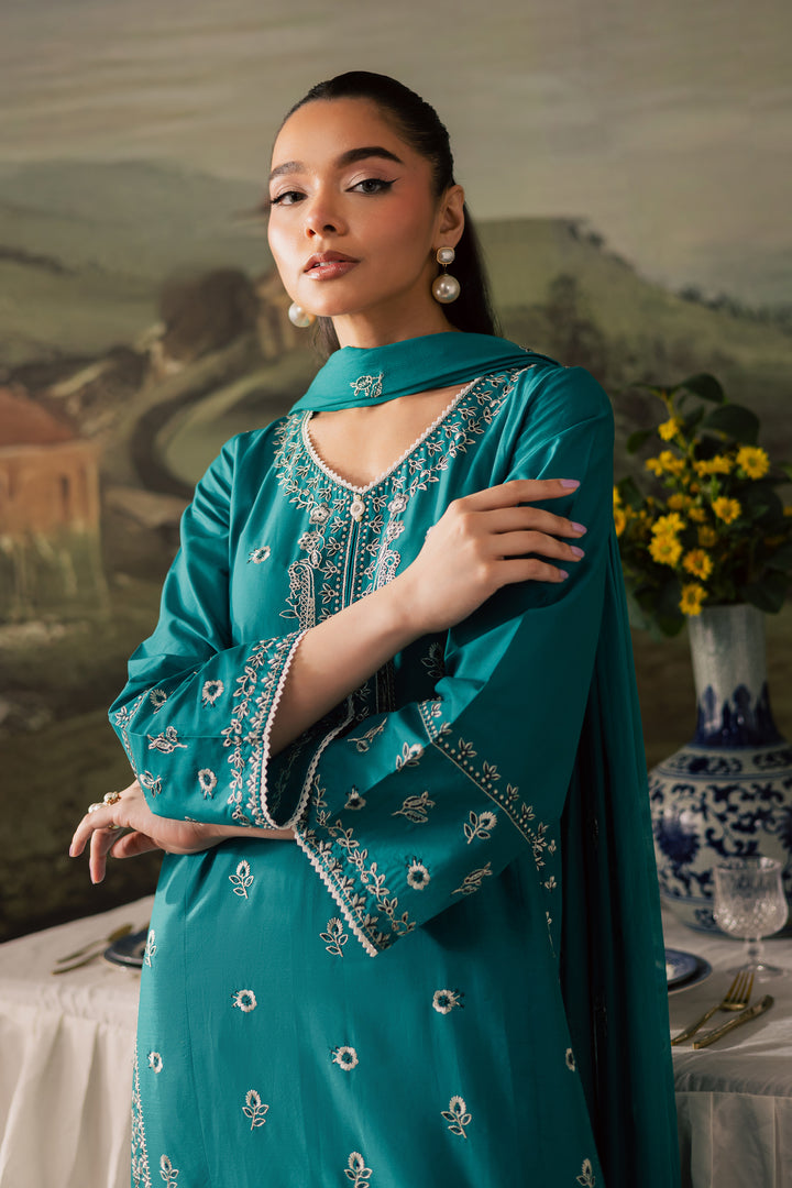 Aqua 3Pc - Embroidered Lawn Pret