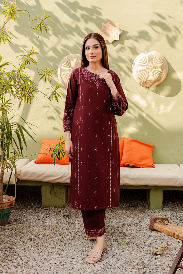 Starlet 2Pc - Embroidered Khaddar Dress - BATIK