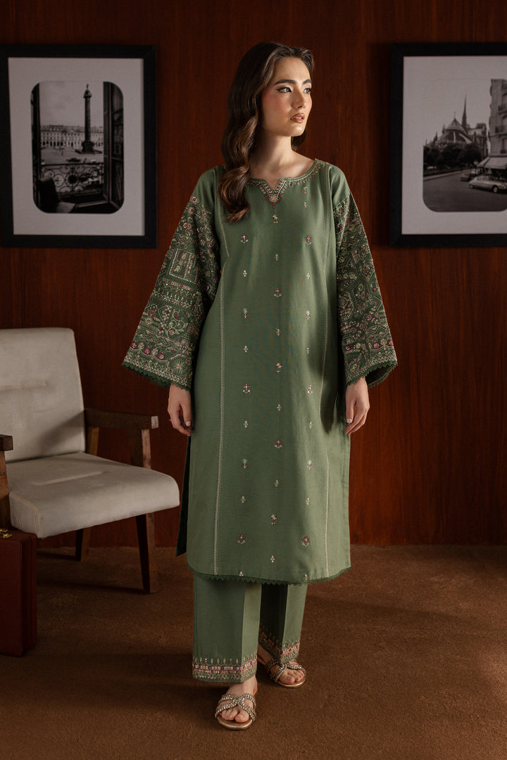 Mila 2Pc - Embroidered Khaddar Dress - BATIK