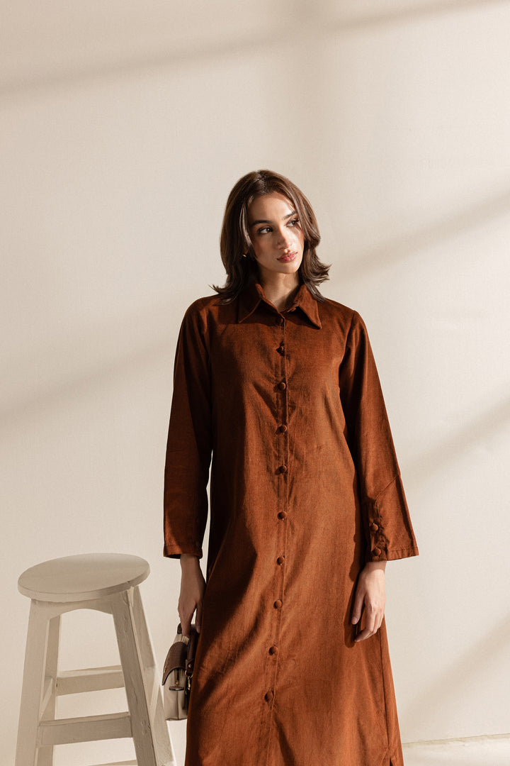 Lilly Brown | Button-down Dress - BATIK