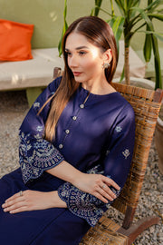 Galaxy Sky 2Pc - Embroidered Khaddar Dress - BATIK