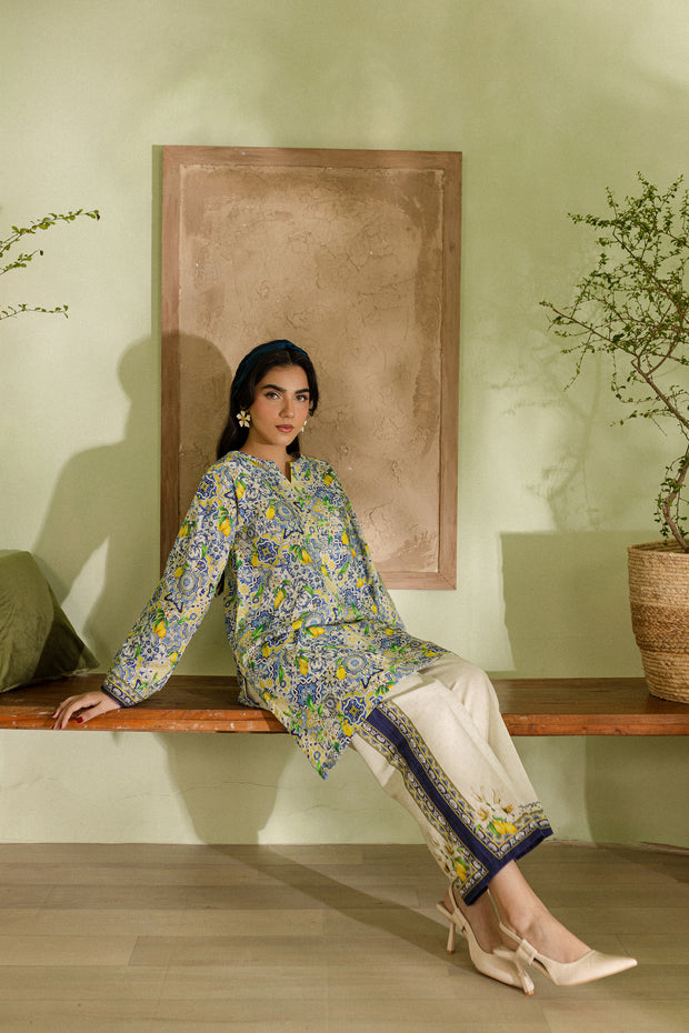 Bella 2Pc - Printed Khaddar Dress