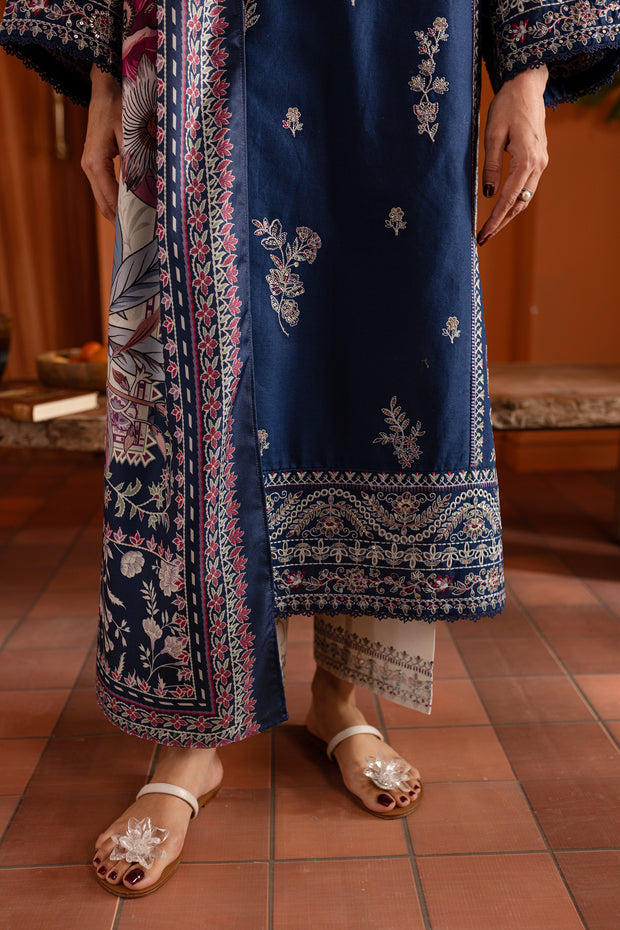 Sahil 3Pc- Embroidered Khaddar Dress