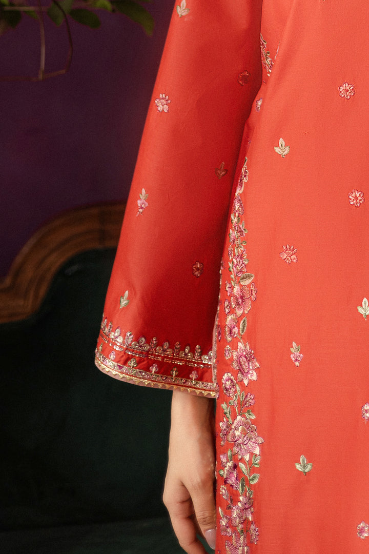 Ora 3Pc - Embroidered Solid Dress - BATIK