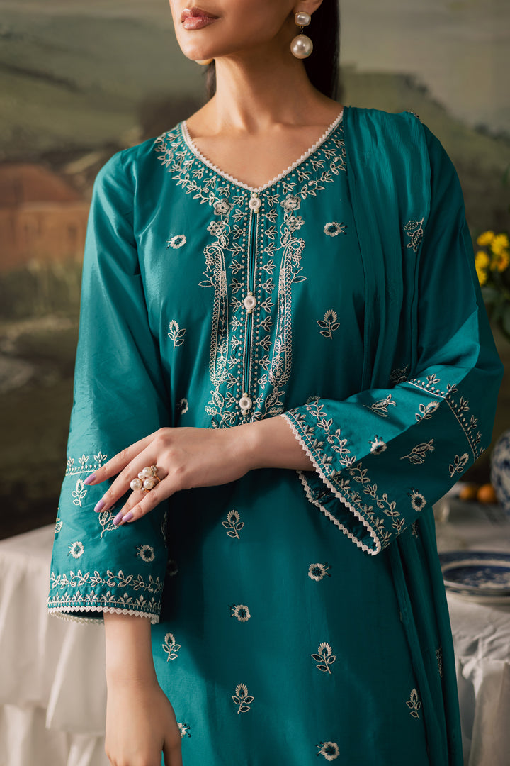 Aqua 3Pc - Embroidered Lawn Pret