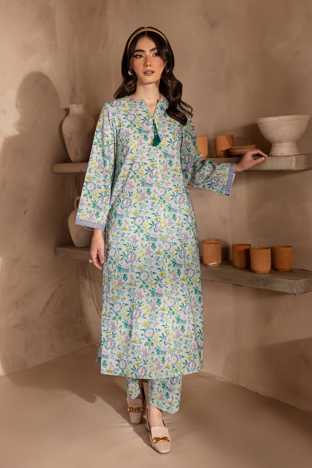 Asna 2Pc - Printed Khaddar Dress