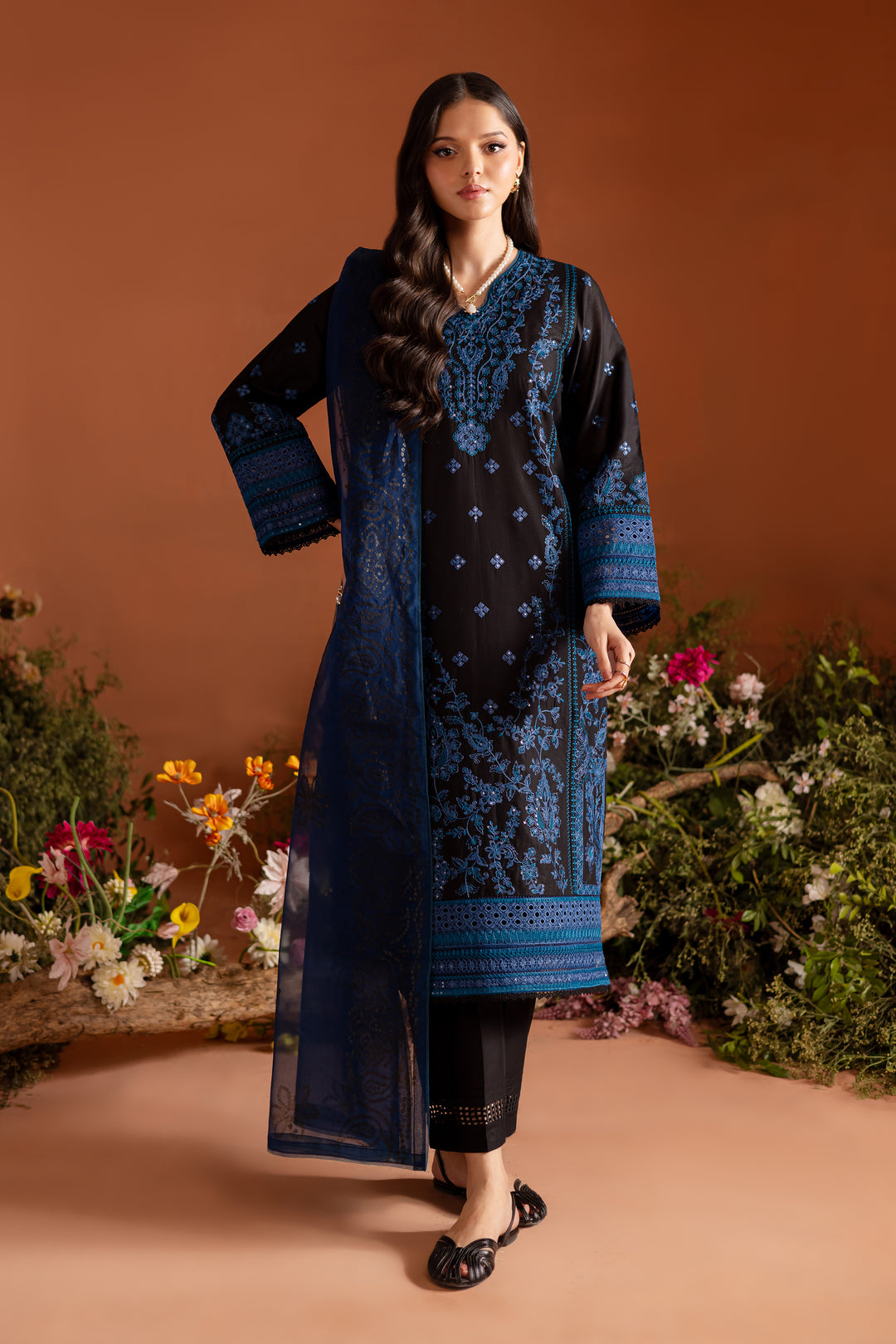 Shehrzad 3Pc - Embroidered Lawn Dress