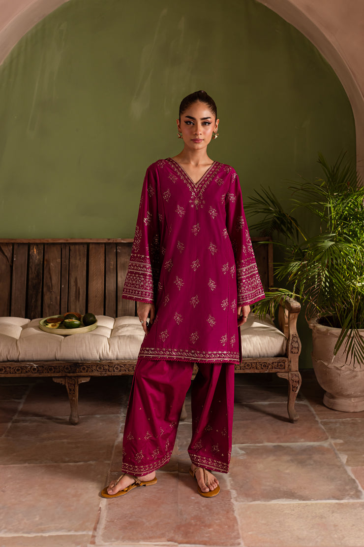 Nelsy 2Pc - Embroidered Lawn Dress - BATIK