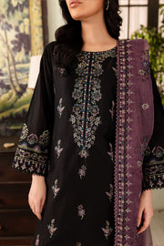 Black Eve 3Pc - Embroidered Lawn Dress