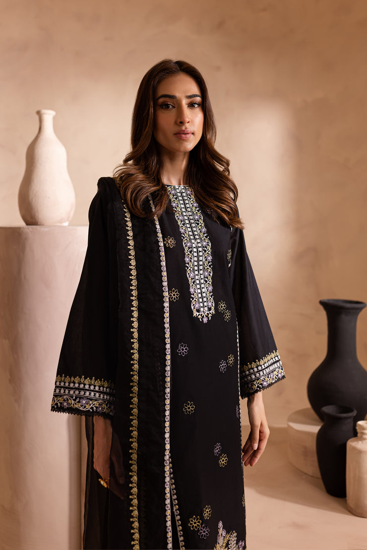 Navaeh 3Pc - Embroidered Lawn Dress - BATIK