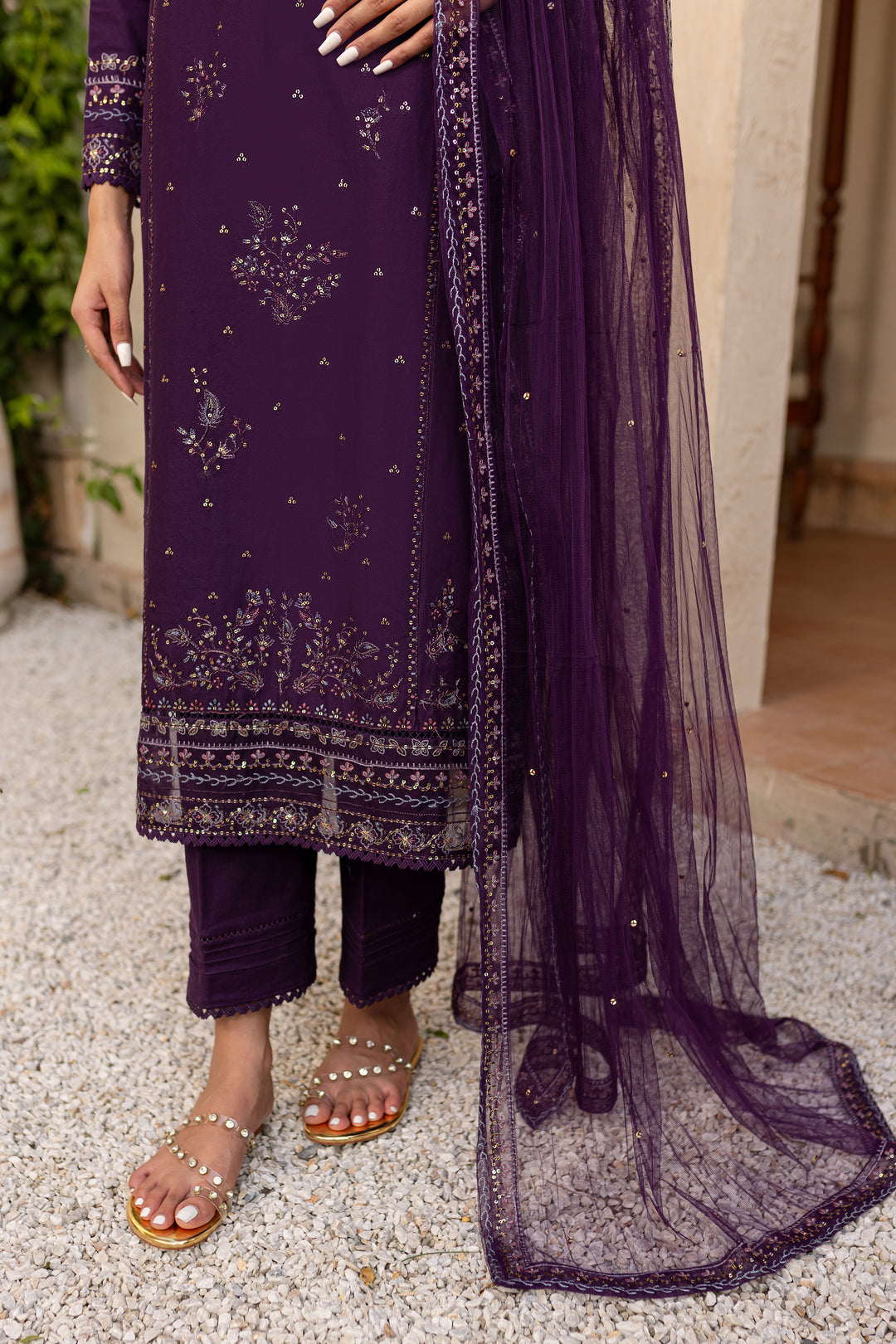 Mal 3Pc - Embroidered Khaddar Dress - BATIK