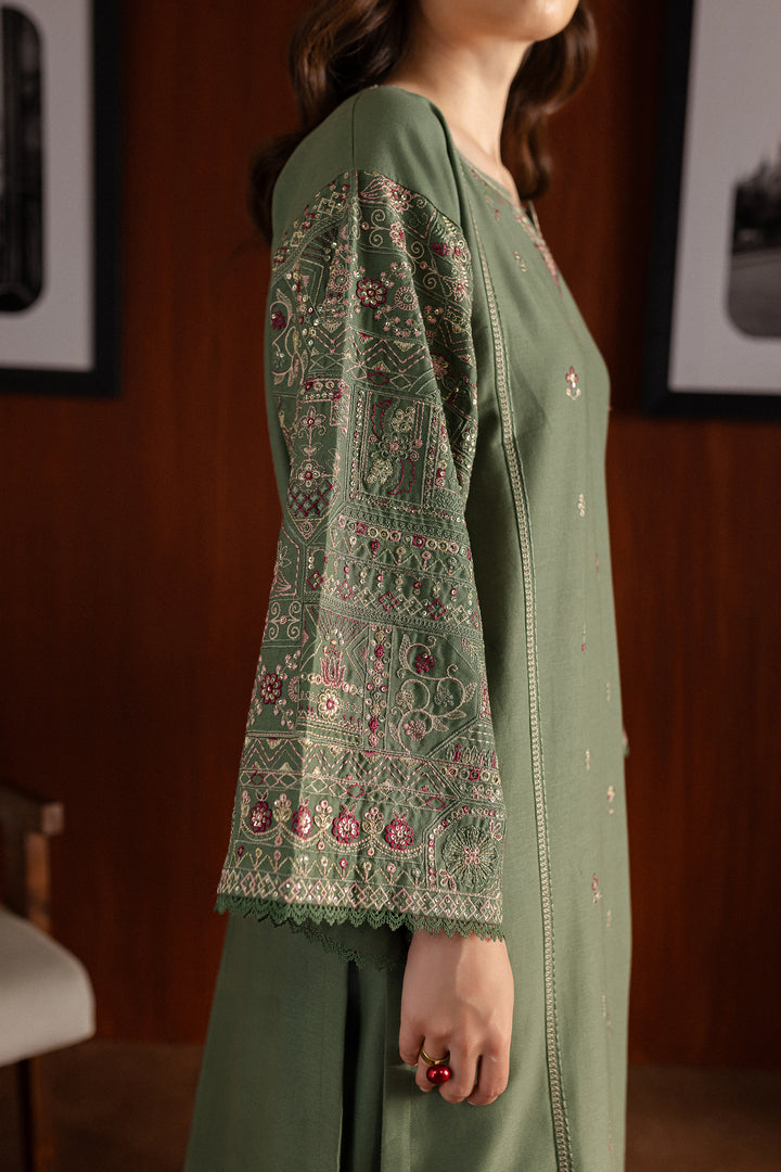 Mila 2Pc - Embroidered Khaddar Dress - BATIK