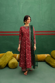 Zaria 3Pc - Printed Lawn Dress - BATIK