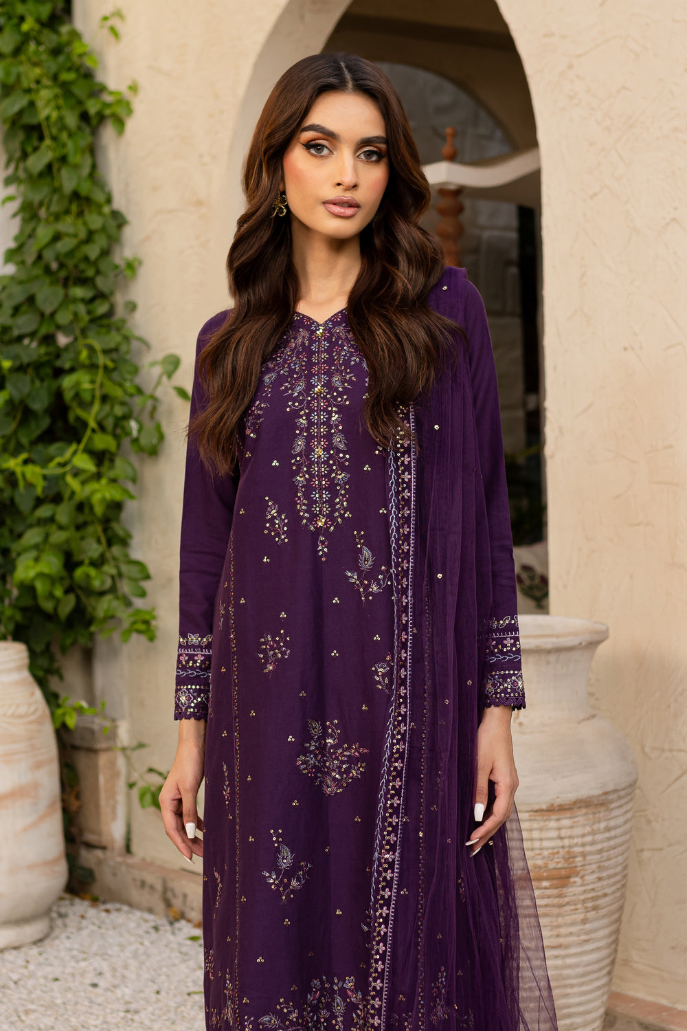 Mal 3Pc - Embroidered Khaddar Dress - BATIK