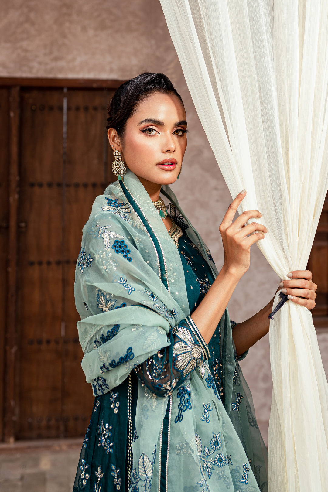 Teal 3Pc - Formal Dress - BATIK