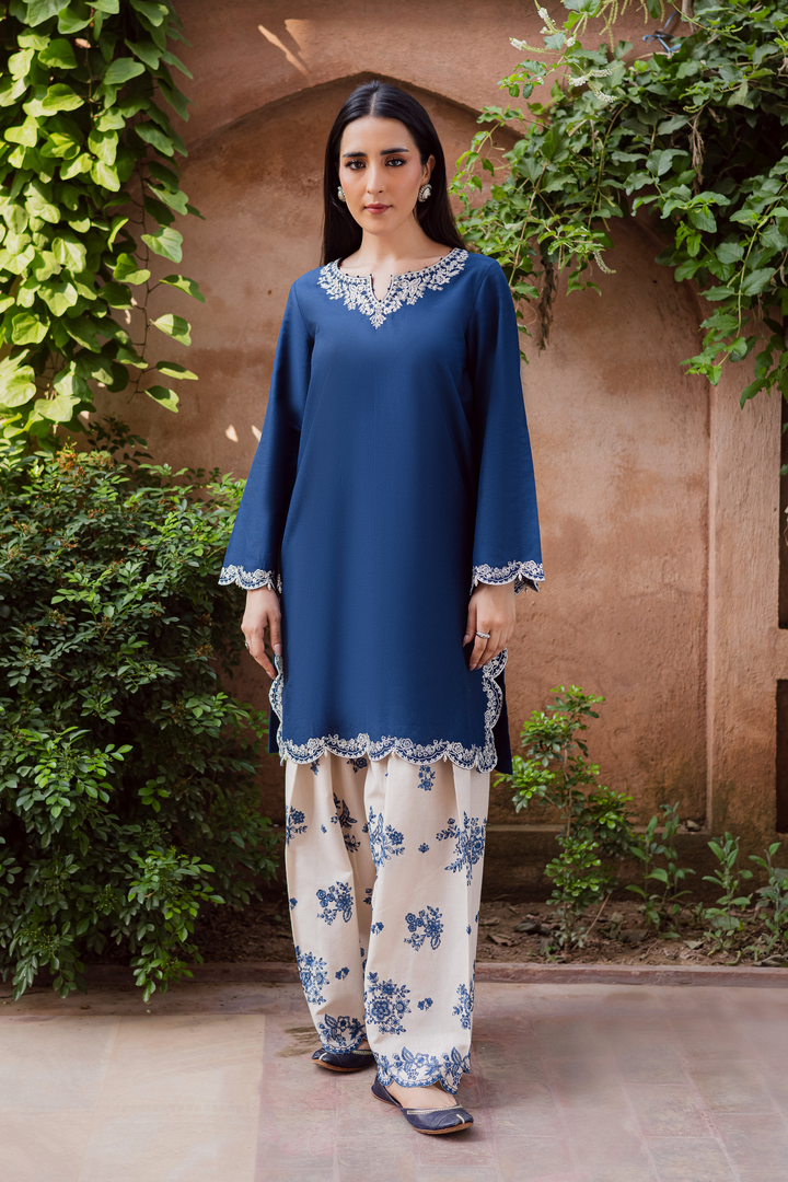 Jeno 2Pc - Embroidered Khaddar Dress