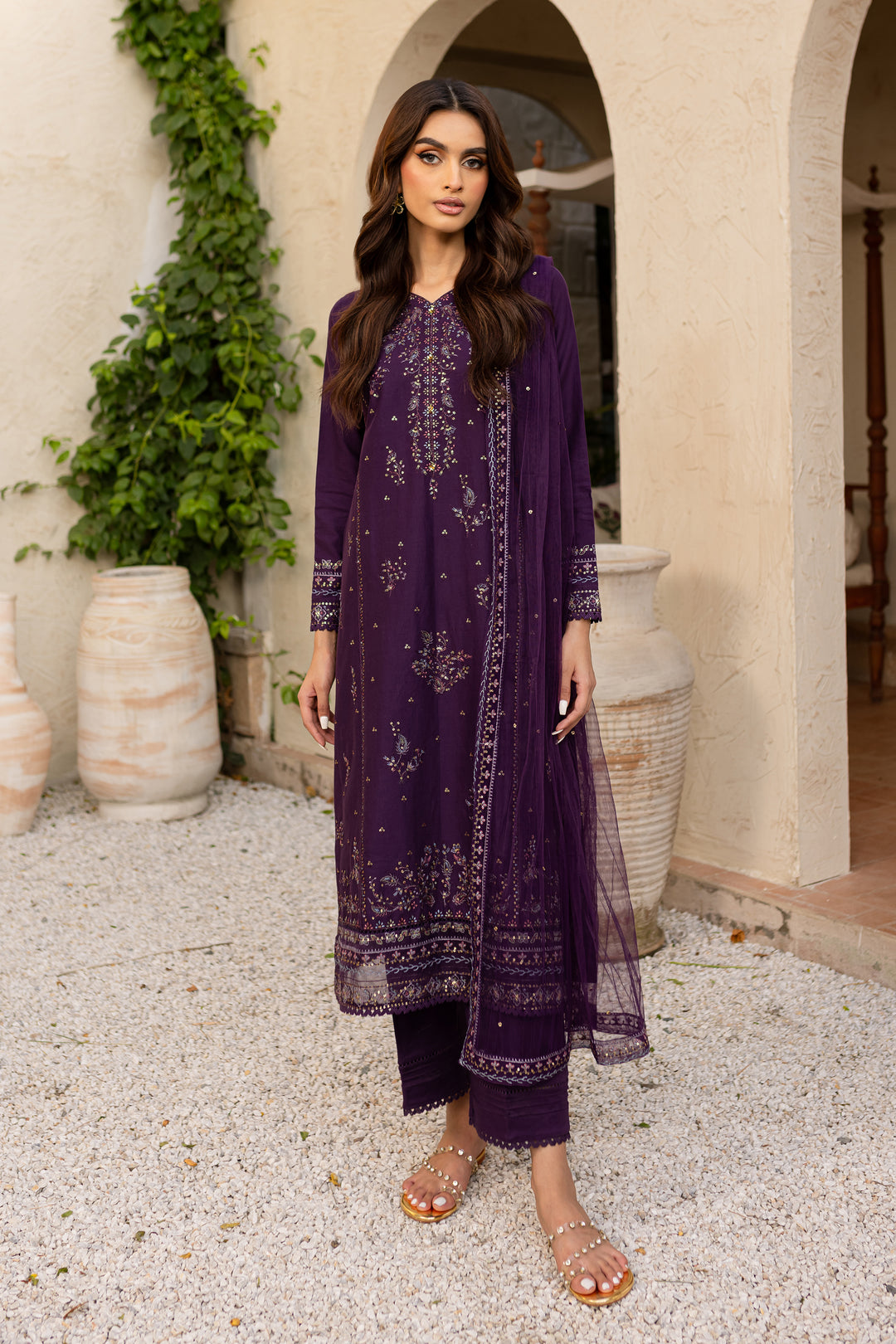 Mal 3Pc - Embroidered Khaddar Dress - BATIK