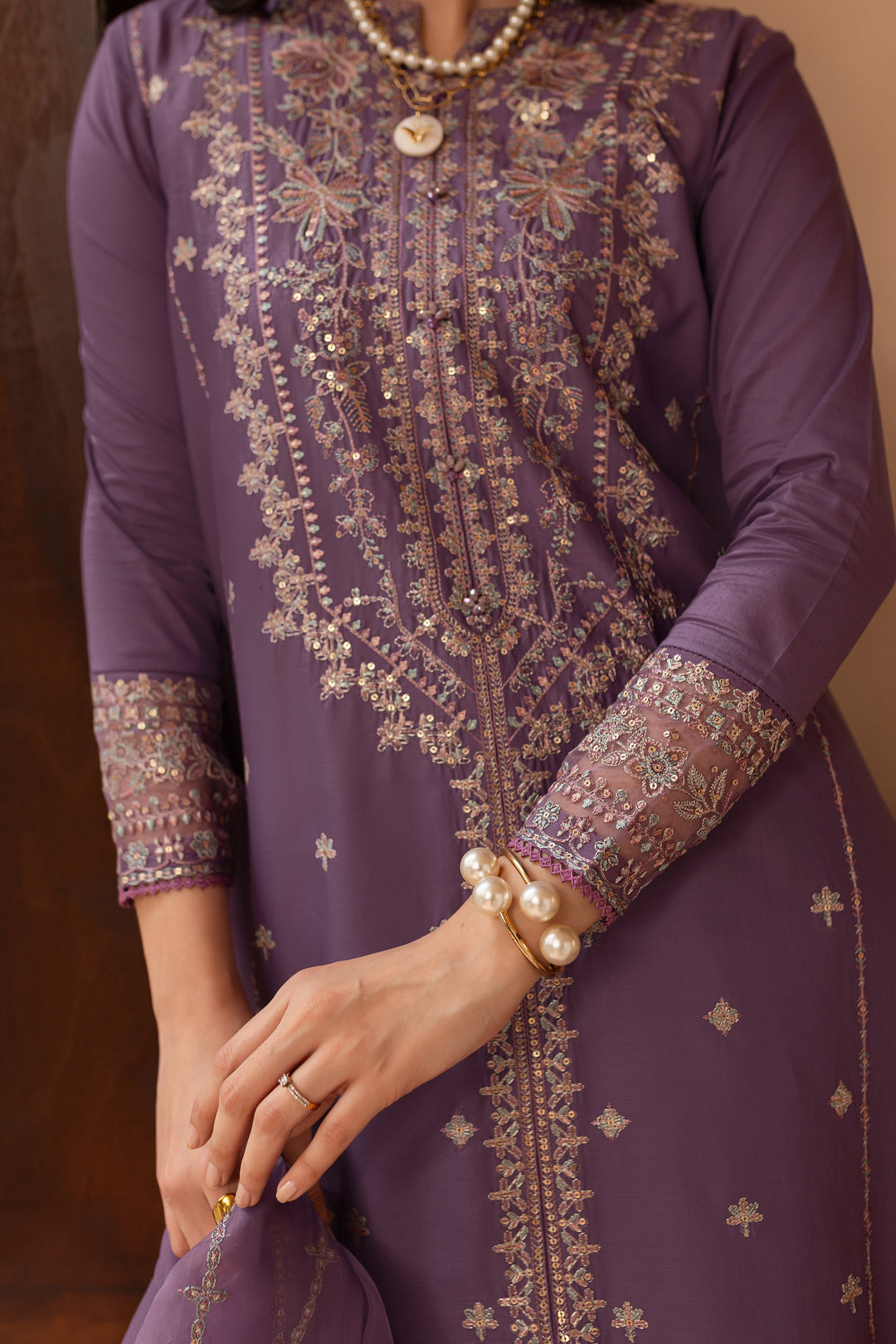 Khoyo 3Pc - Embroidered Lawn Dress