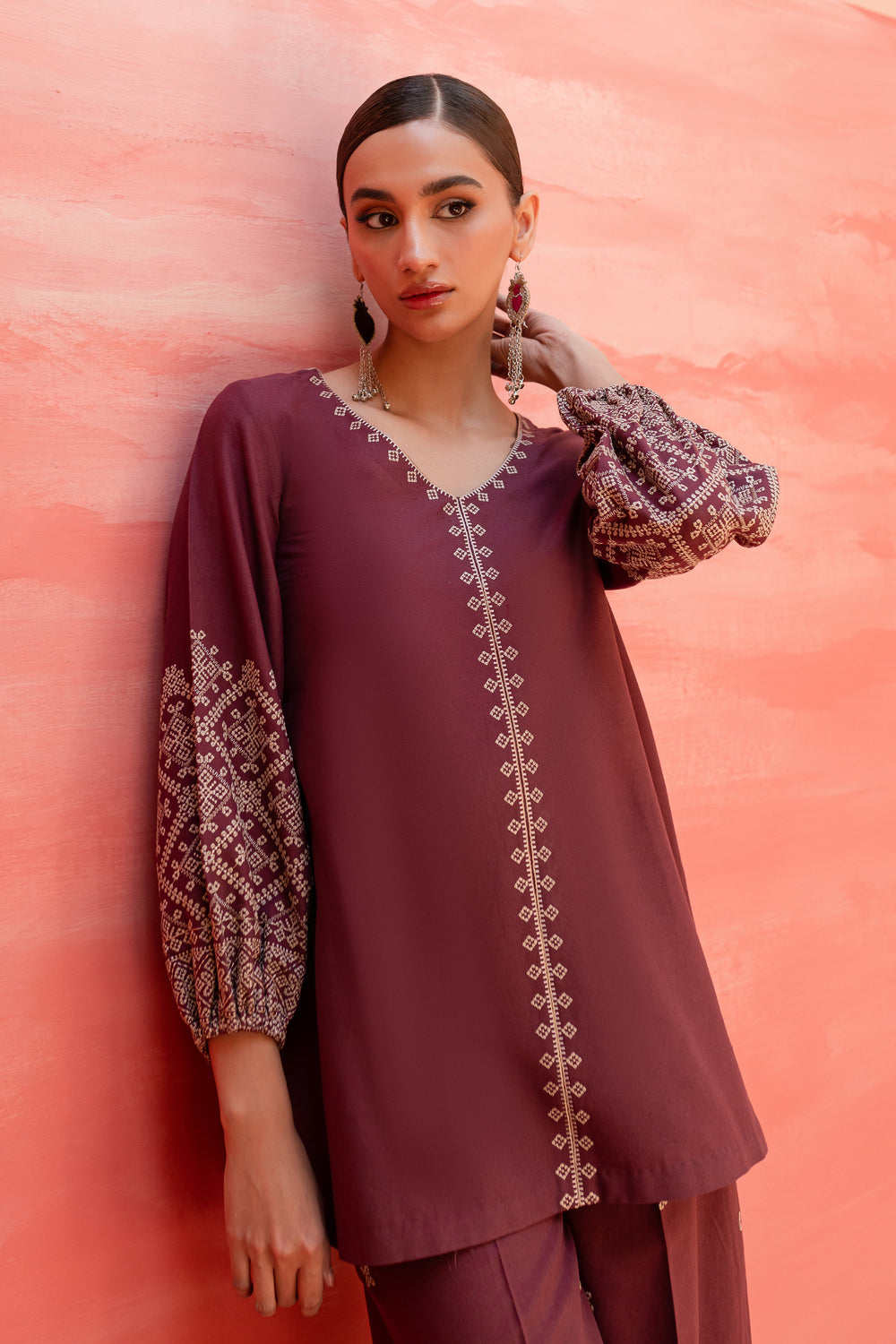 Cora Line 2Pc - Embroidered Khaddar Dress - BATIK