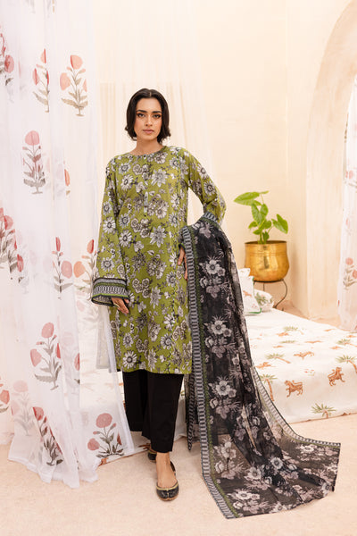 Huram 3Pc - Printed Lawn Dress - BATIK