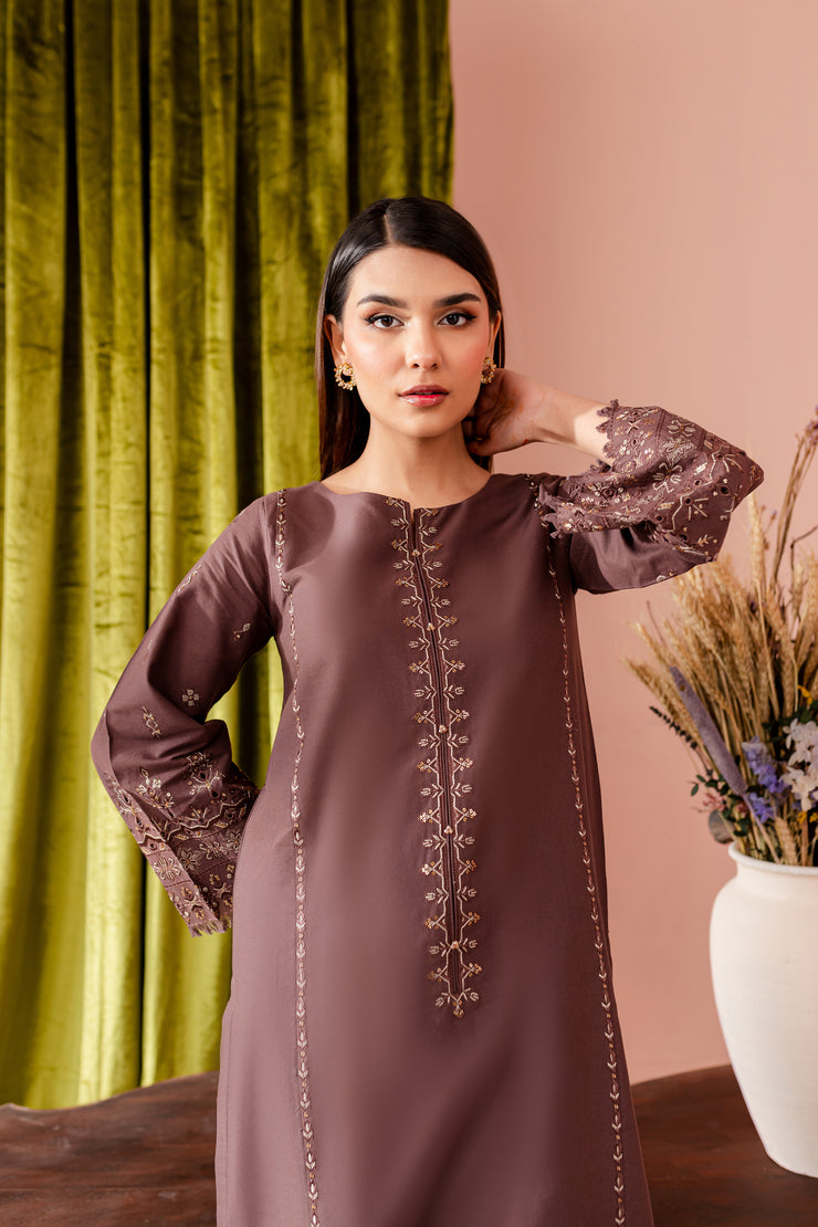 Celine 2Pc - Embroidered Khaddar Dress - BATIK