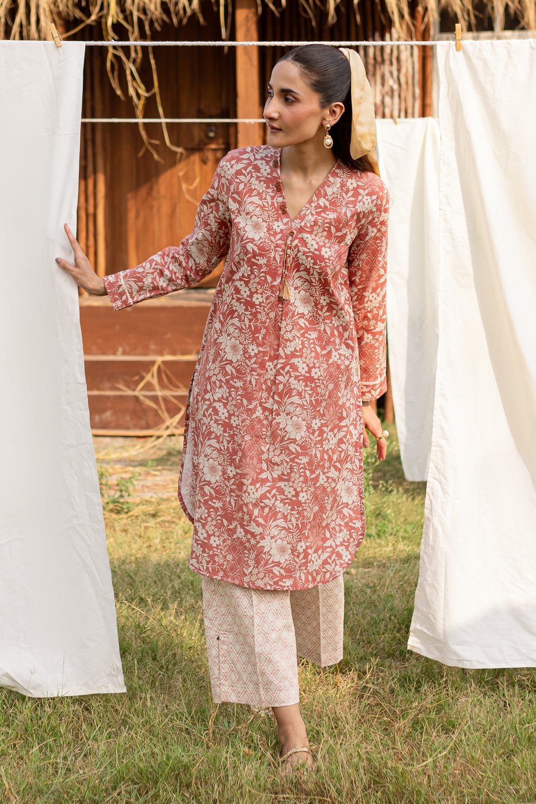 Omal 2Pc - Printed Khaddar Dress - BATIK