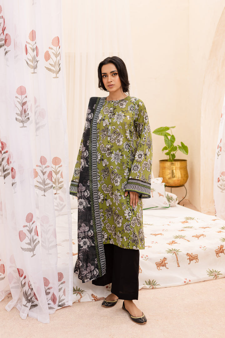 Huram 3Pc - Printed Lawn Dress - BATIK