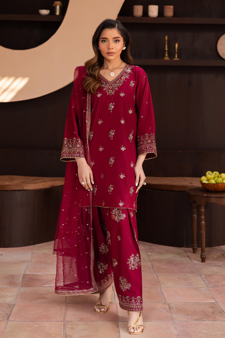 Shazneen 3Pc - Embroidered Lawn Dress