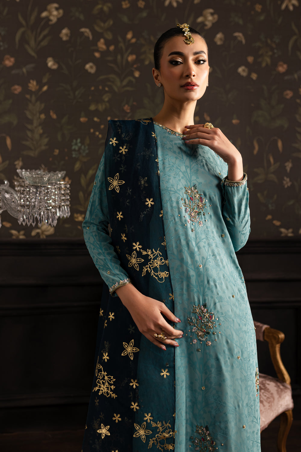 Abyaz 3Pc - Georgette Formal Dress - BATIK