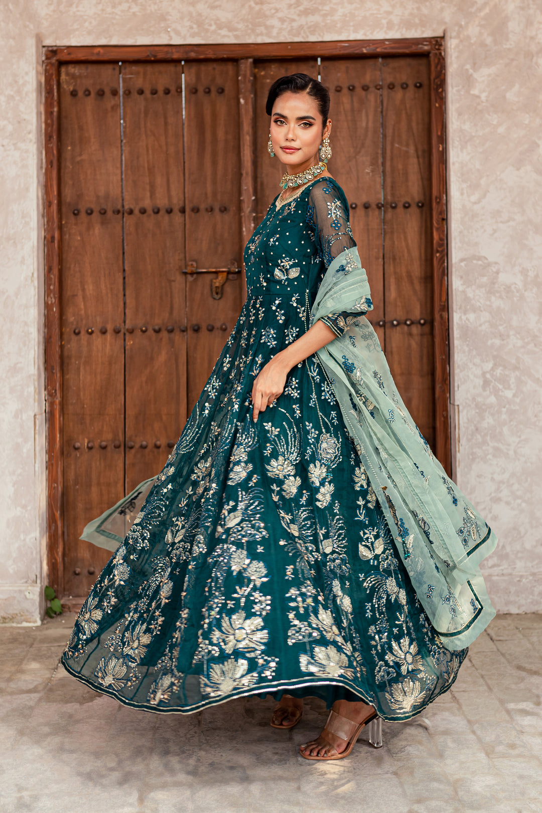 Teal 3Pc - Formal Dress - BATIK