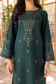 Emerald Dream 2Pc - Embroidered Khaddar Dress