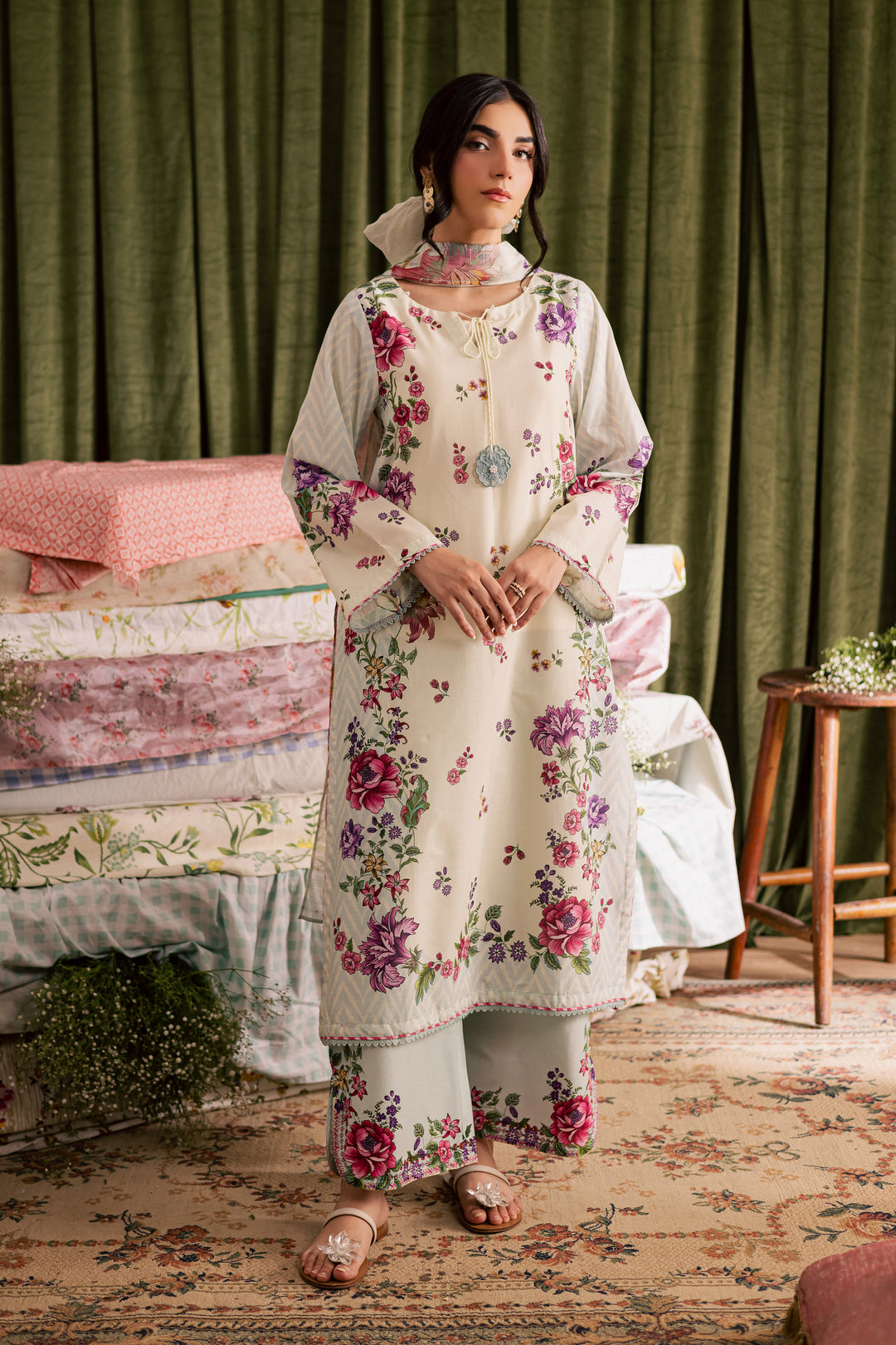 Linch 3Pc - Printed Lawn Dress