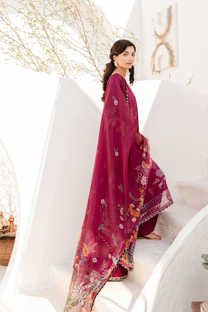 Regeena 3Pc - Embroidered Luxe PRET - BATIK