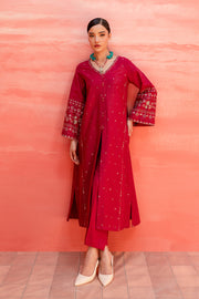 Pink Outfit 2Pc - Embroidered Khaddar Dress