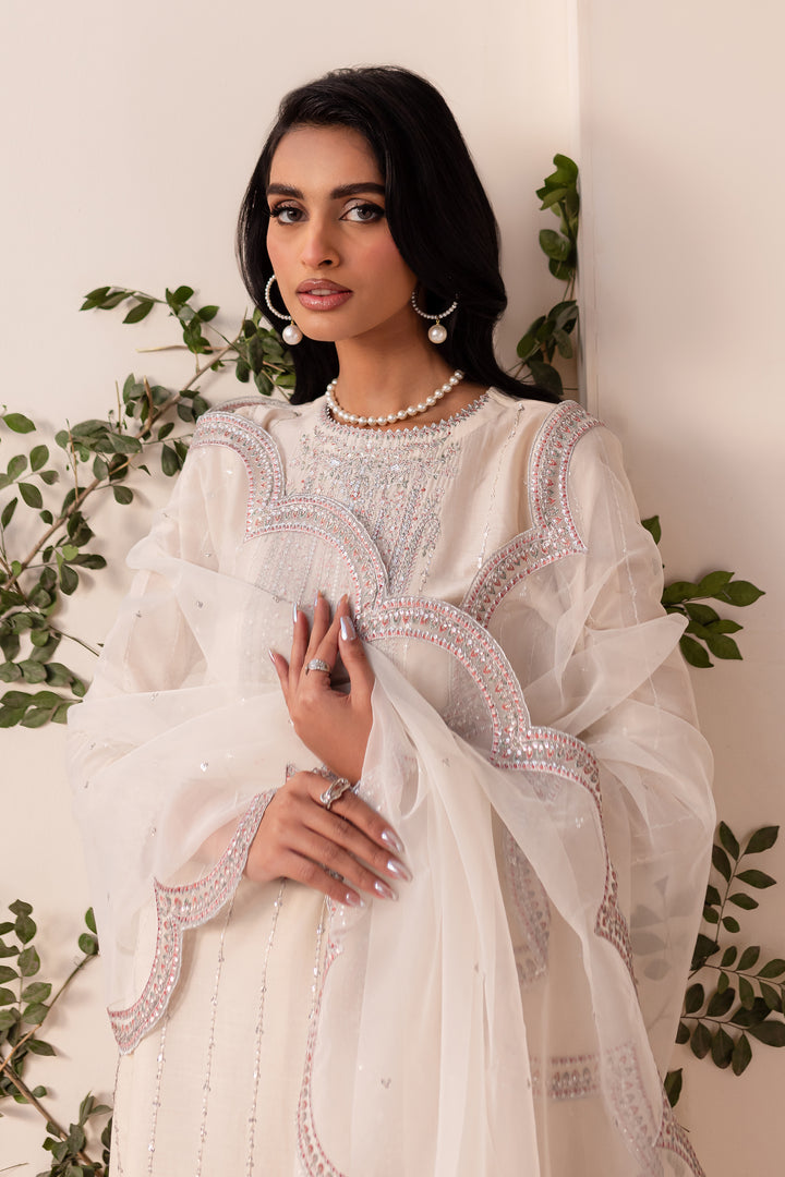 Feeha 3Pc - Embroidered Sharara Pret