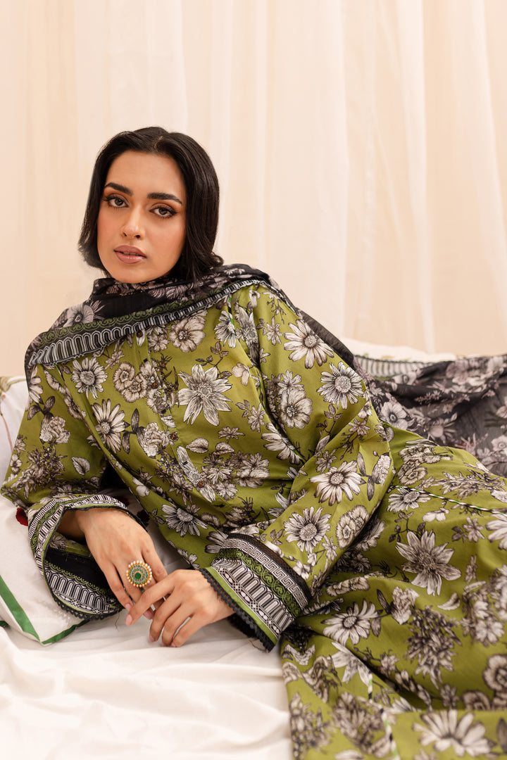 Huram 3Pc - Printed Lawn Dress - BATIK