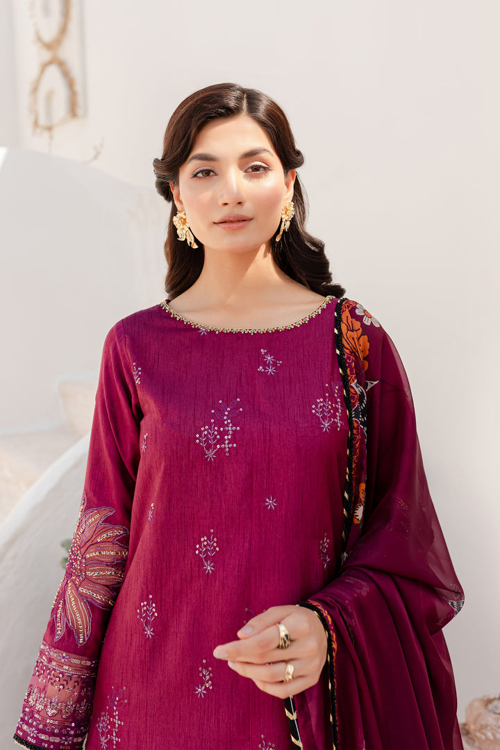 Regeena 3Pc - Embroidered Luxe PRET - BATIK