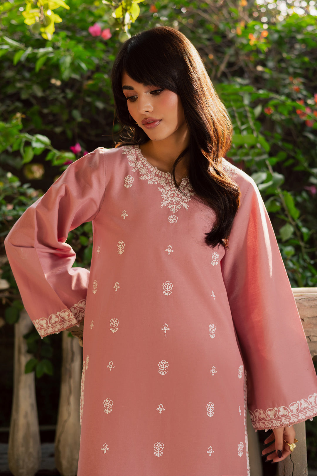 Sylvia 2Pc - Embroidered Khaddar Dress