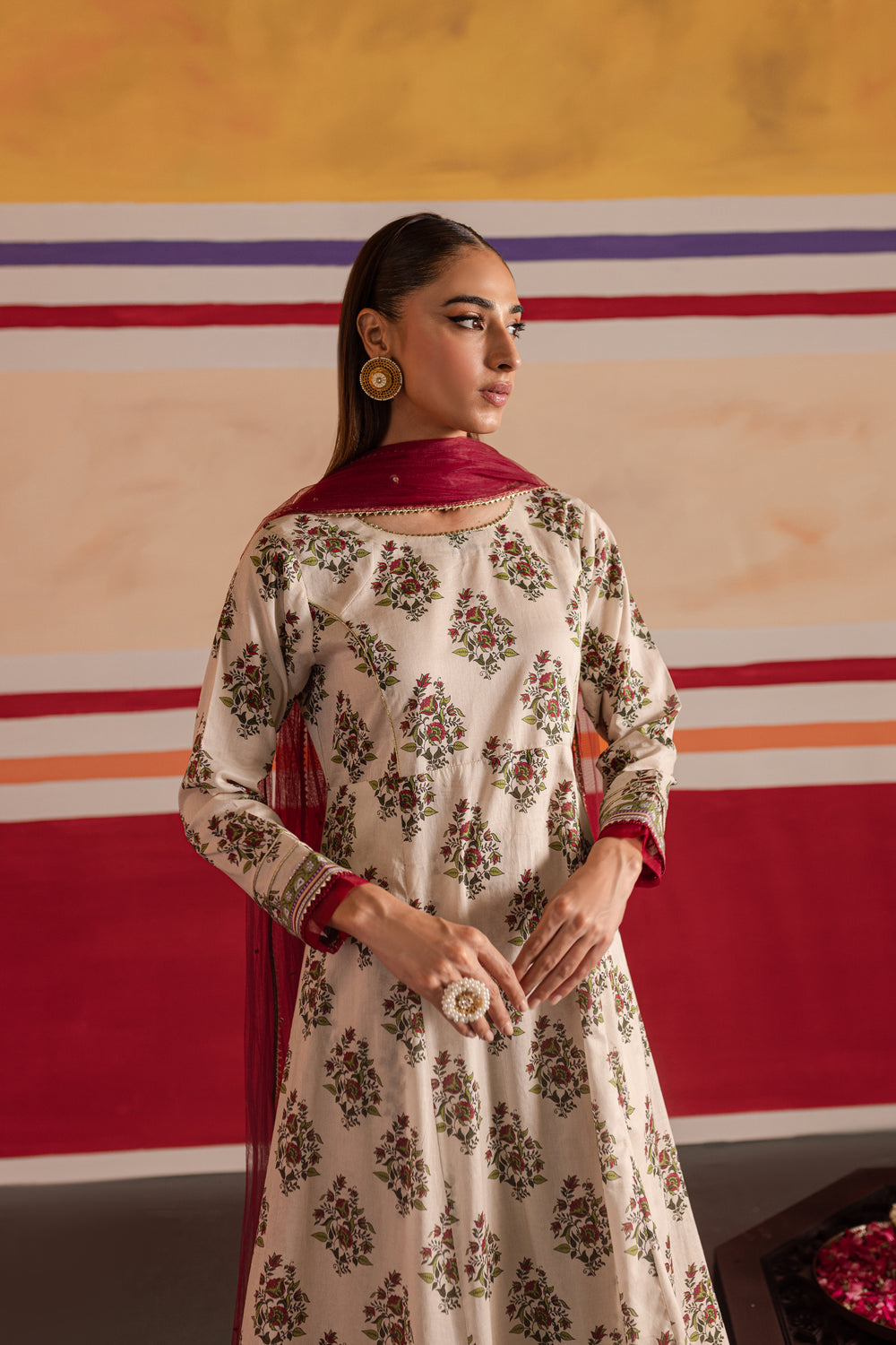 Jahan'Aara 3Pc - Printed Lawn Dress - BATIK