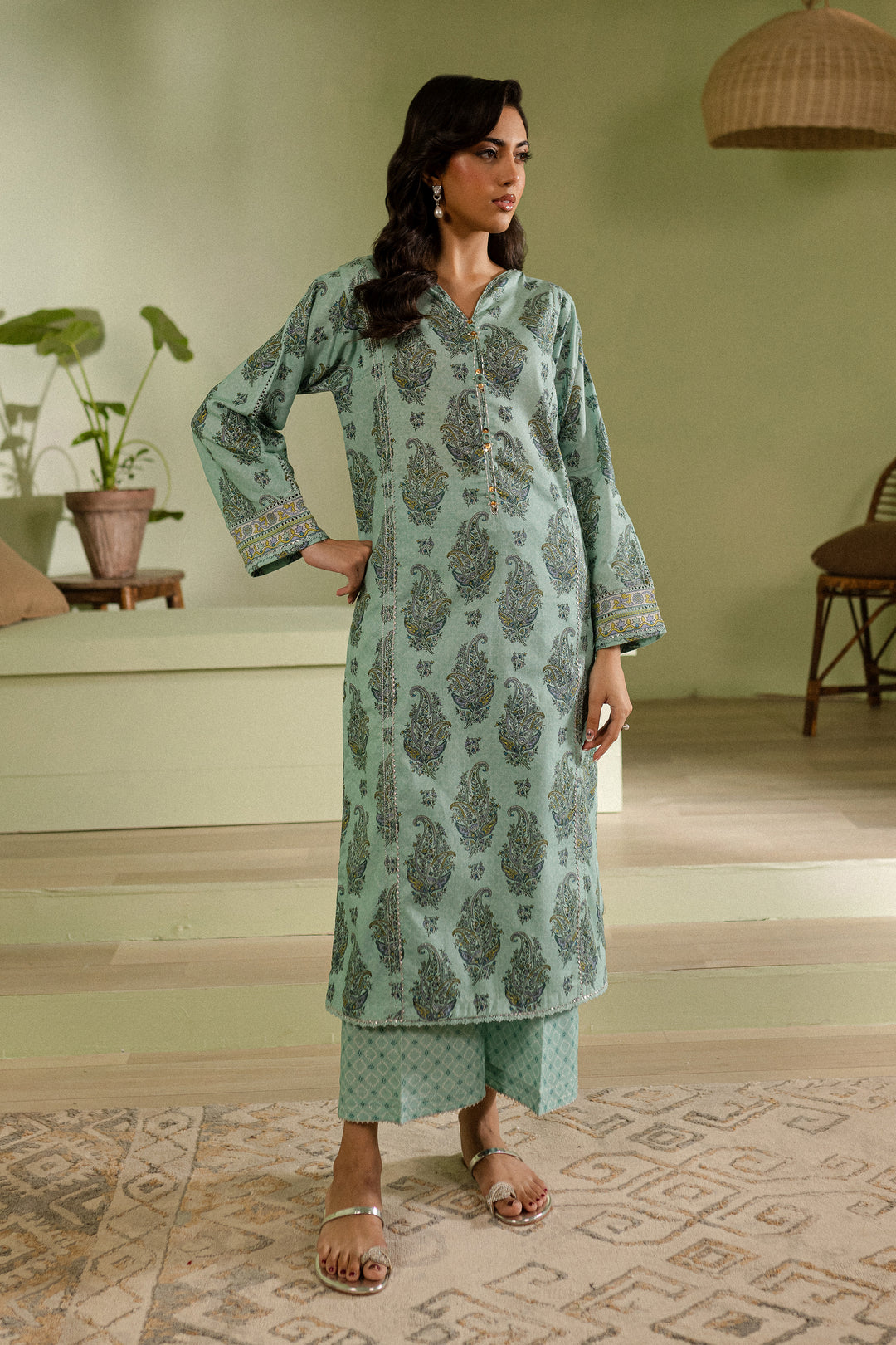 Fris 2Pc - Printed Khaddar Dress - BATIK