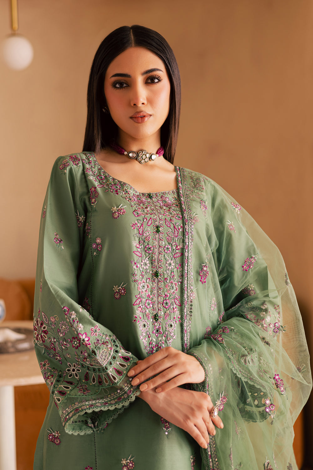 Paddle Pop 3Pc - Embroidered Solid Dress - BATIK