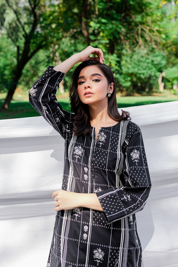 Black Morocco 2Pc - Printed Cambric Dress - BATIK