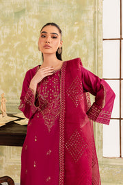 Pink Pine 3Pc - Embroidered Lawn Dress