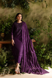 Purple Felix 3Pc - Embroidered Lawn Dress - BATIK