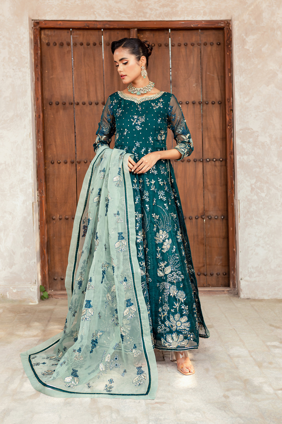 Teal 3Pc - Formal Dress - BATIK