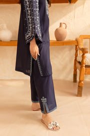 Blue Indigo 2Pc - Embroidered Lawn Dress